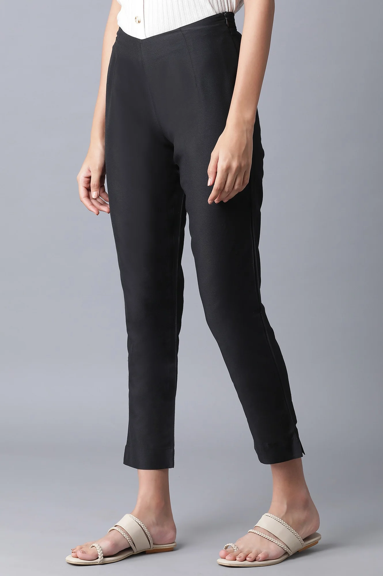 Beige And Black Slim Pants Combo - Image 5