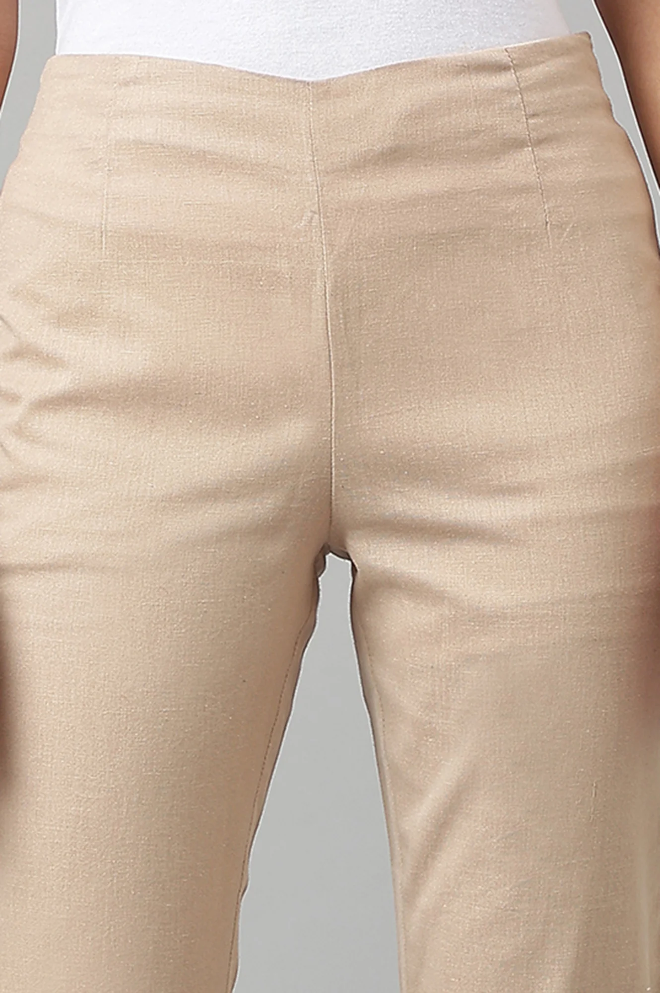 Beige And Dark Pink Slim Pants Combo - Image 3