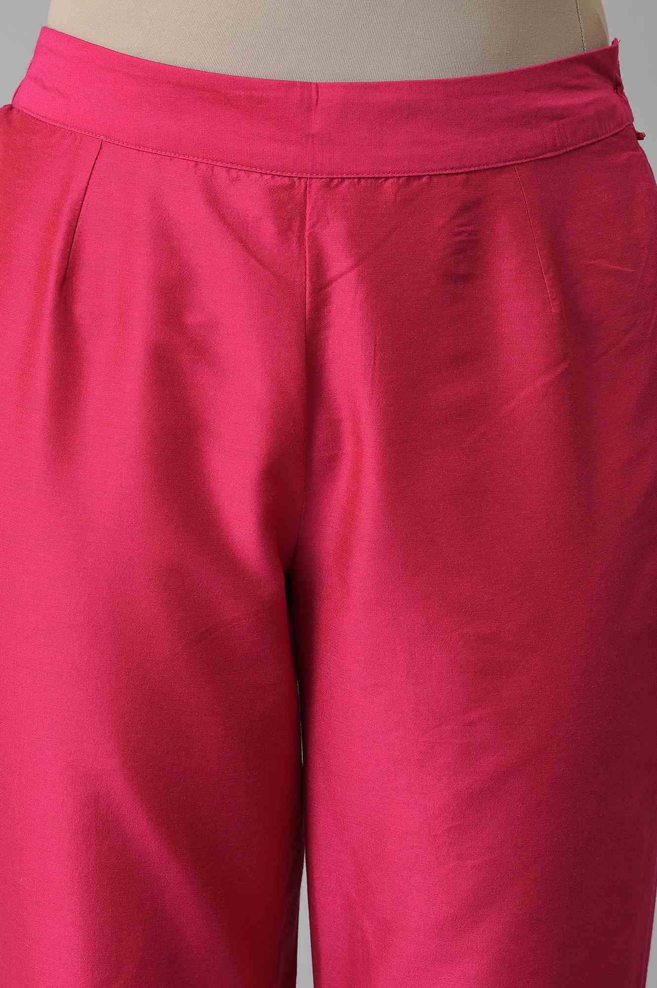 Beige And Dark Pink Slim Pants Combo - Image 4