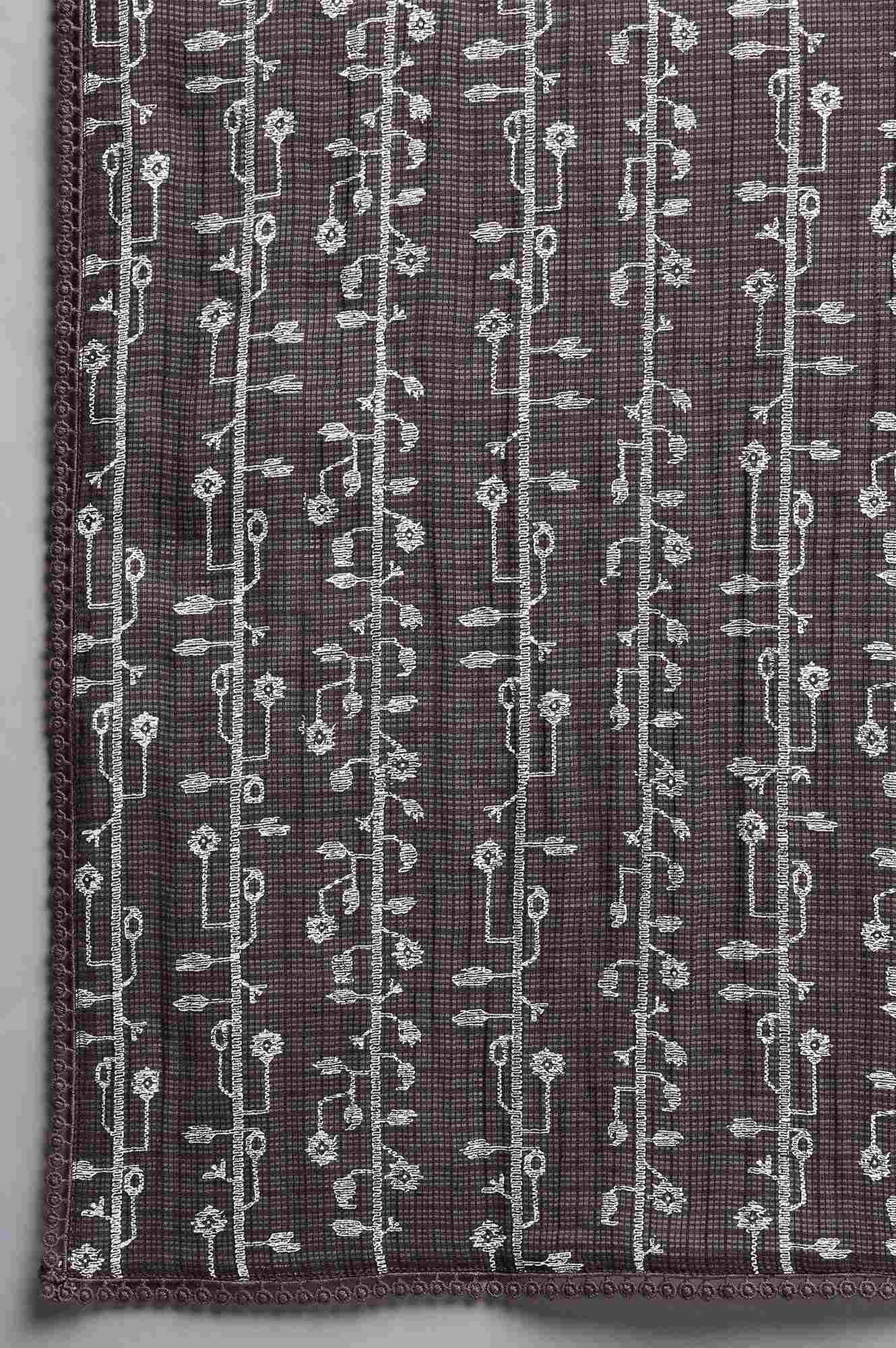 Beige Kota Floral Printed Dupatta - Image 4