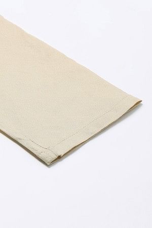 Beige Solid Knitted Churidar - Image 7
