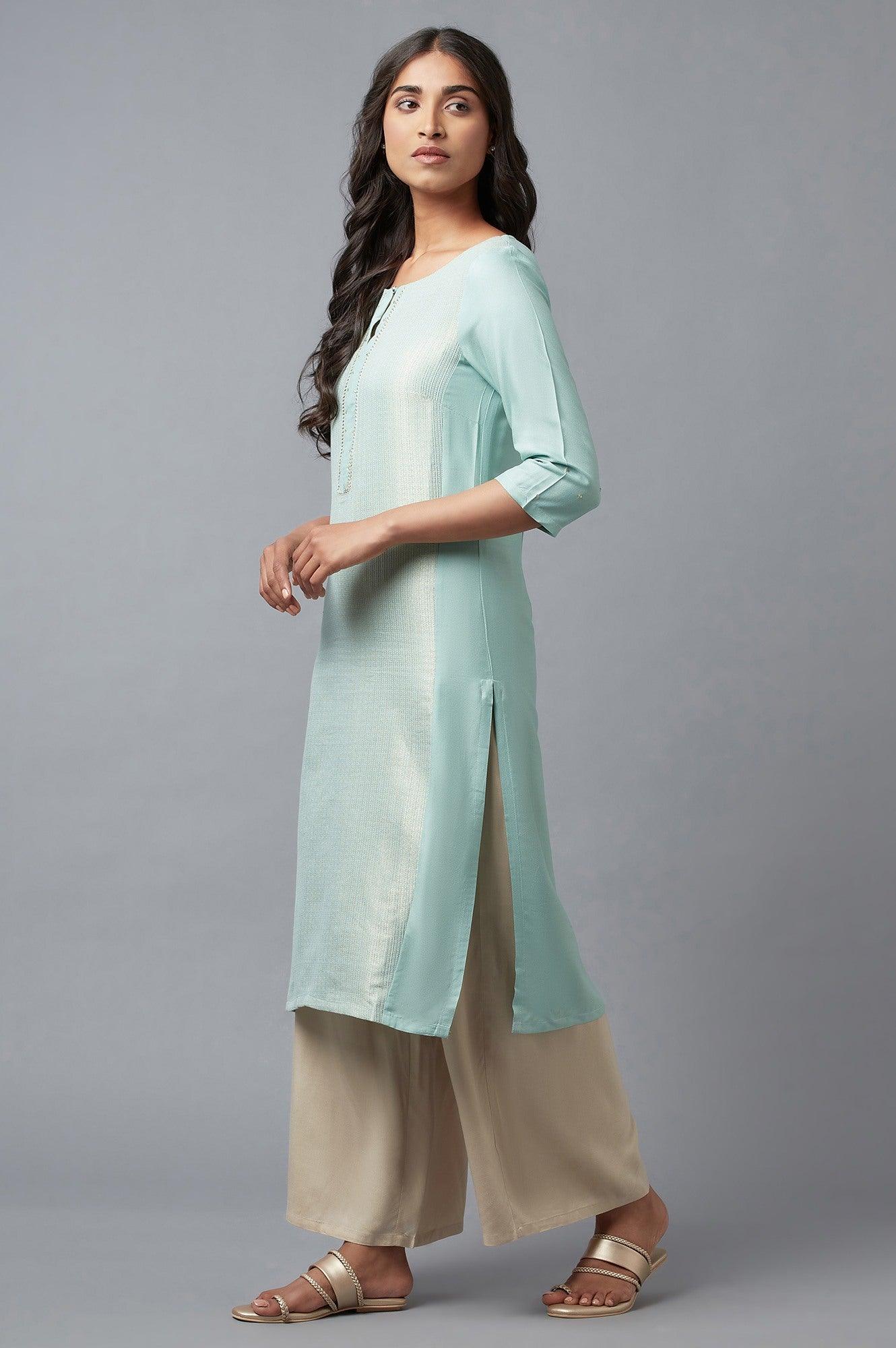 Beige Straight Silhouette Flared Pants - Image 5