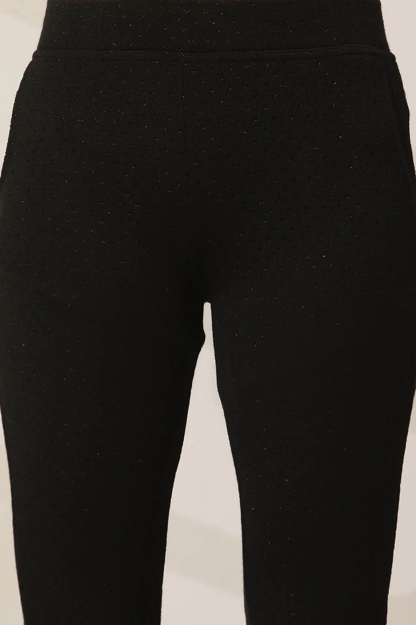 Elleven Women's Black Solid Flared Pants With Elasticated Waist - Image 6