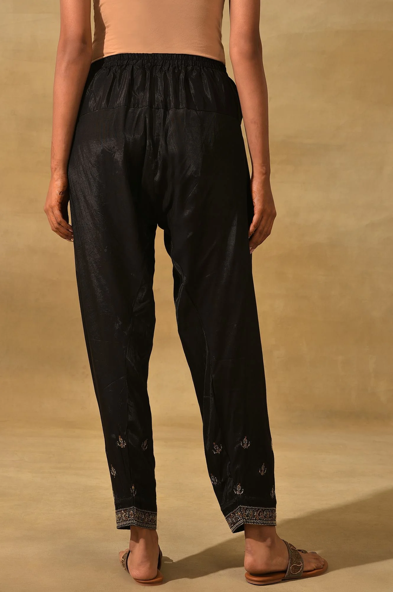Black Embroidered Salwar Pants - Image 2