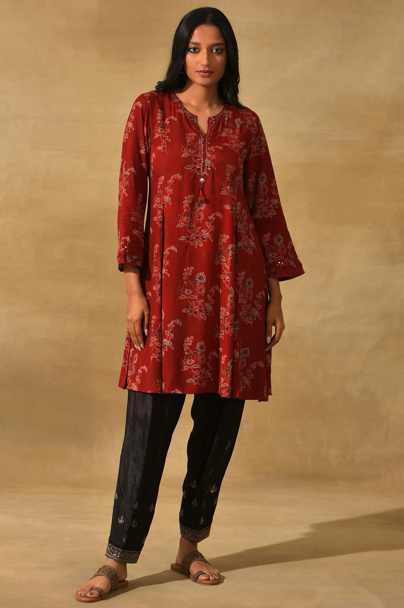 Black Embroidered Salwar Pants - Image 5