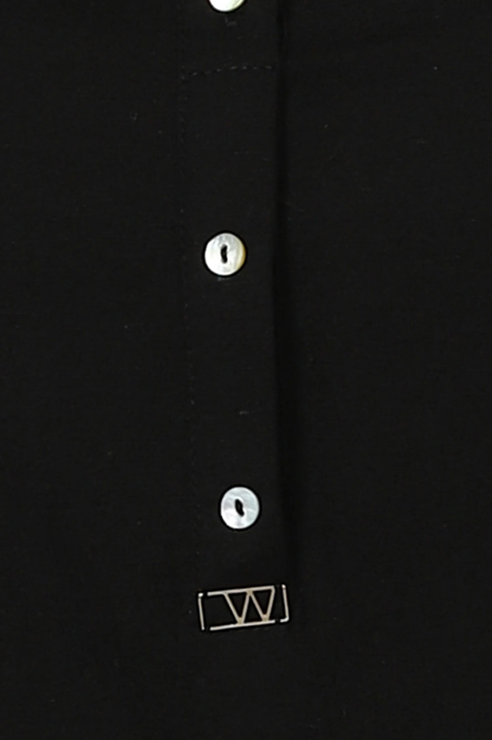 Black Mandarin Collar Cotton Blend Straight Kurta - Image 4