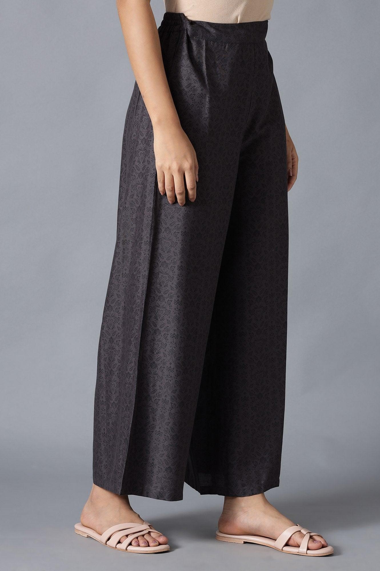 Black Pleated Parallel Pants - Image 4