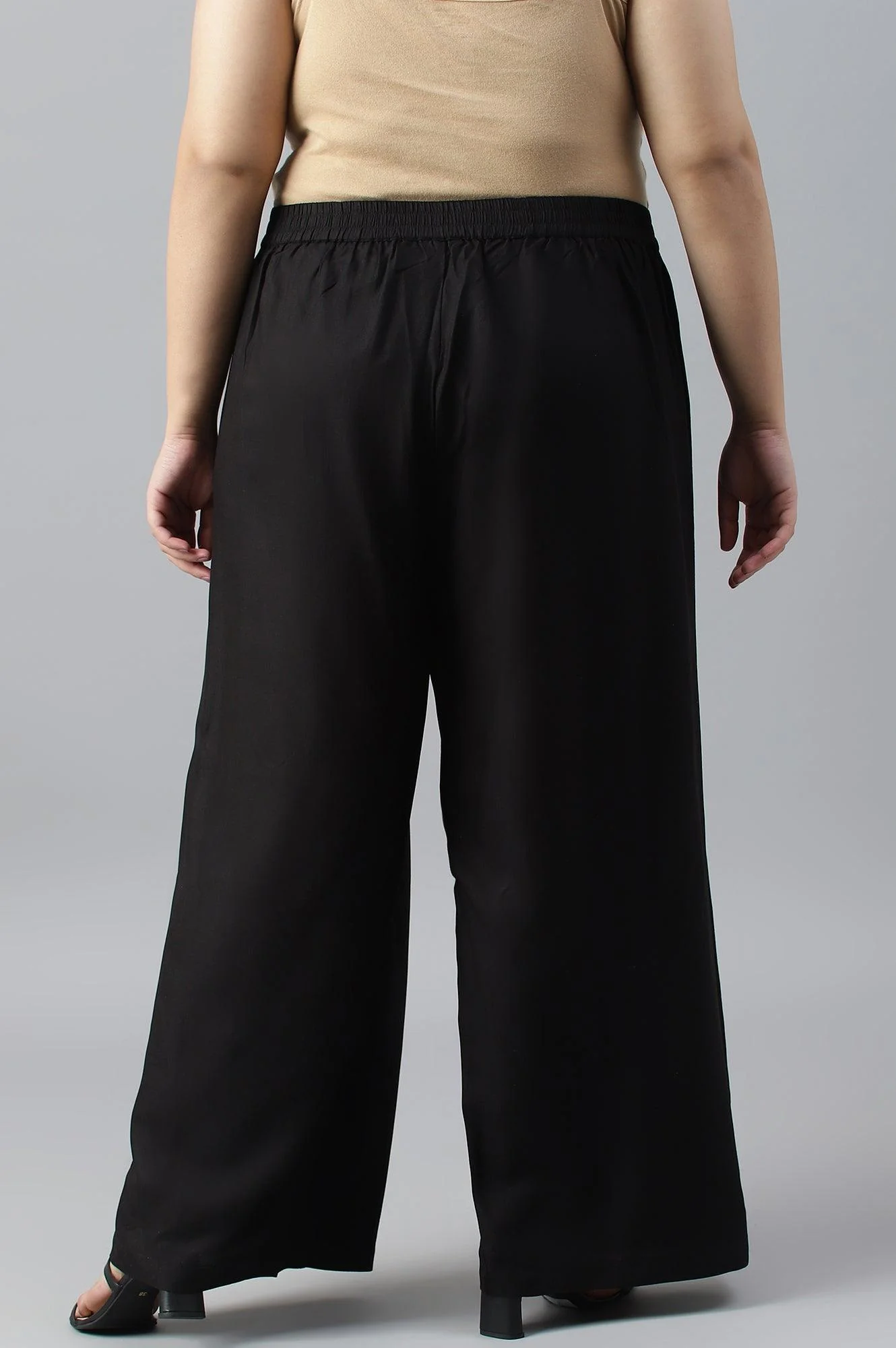 Black Plus Size Parallel Pants - Image 2