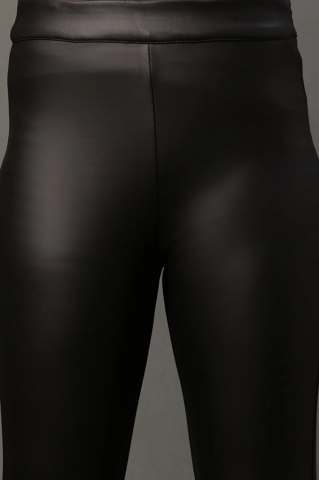 Elleven Women's Black Solid Slim Fit Pants With Side Zip - Image 6