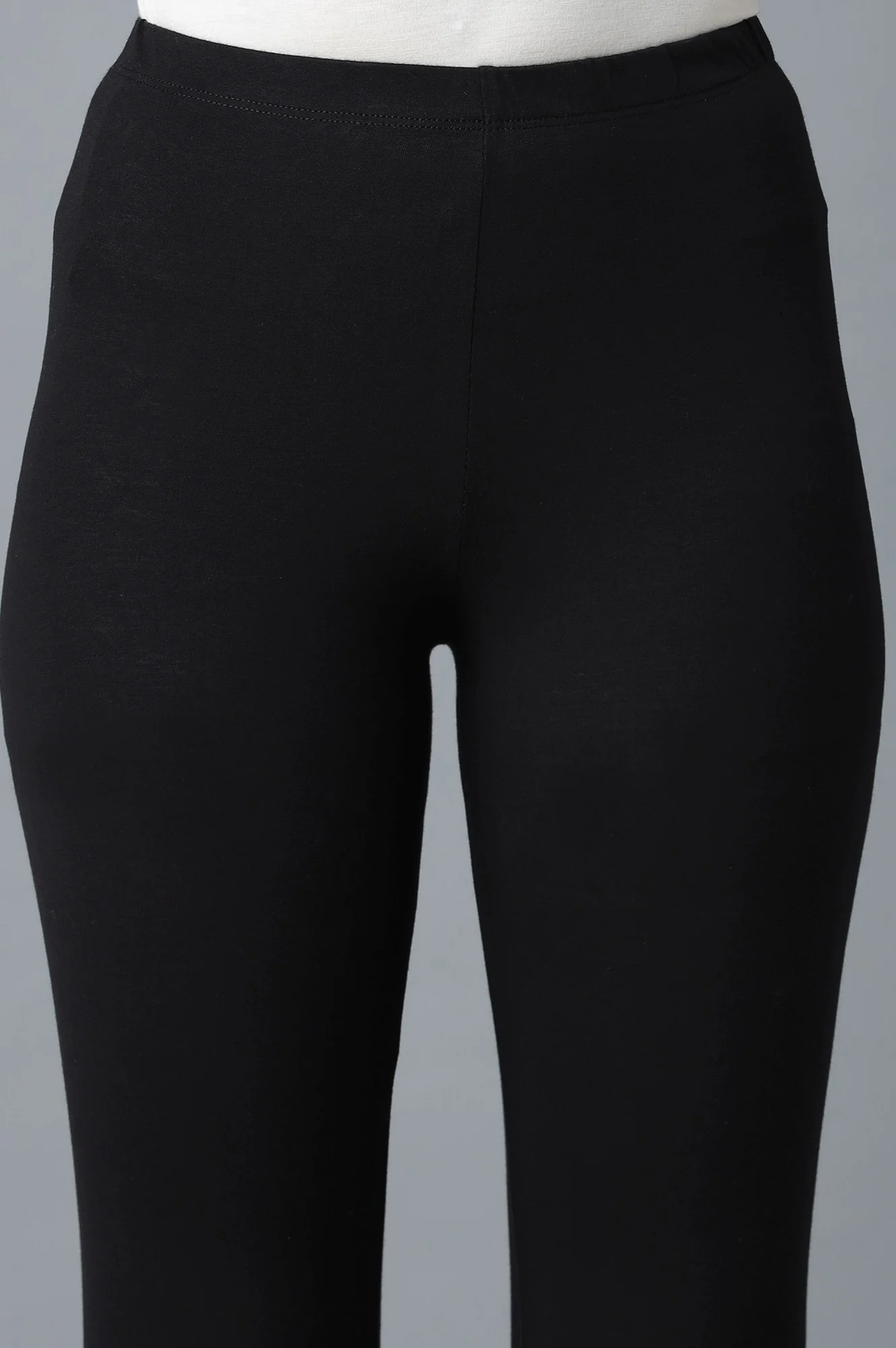 Elleven Women's Black Solid Cotton Lycra Skinny Fit Ankle Length High Rise Leggings - Image 6