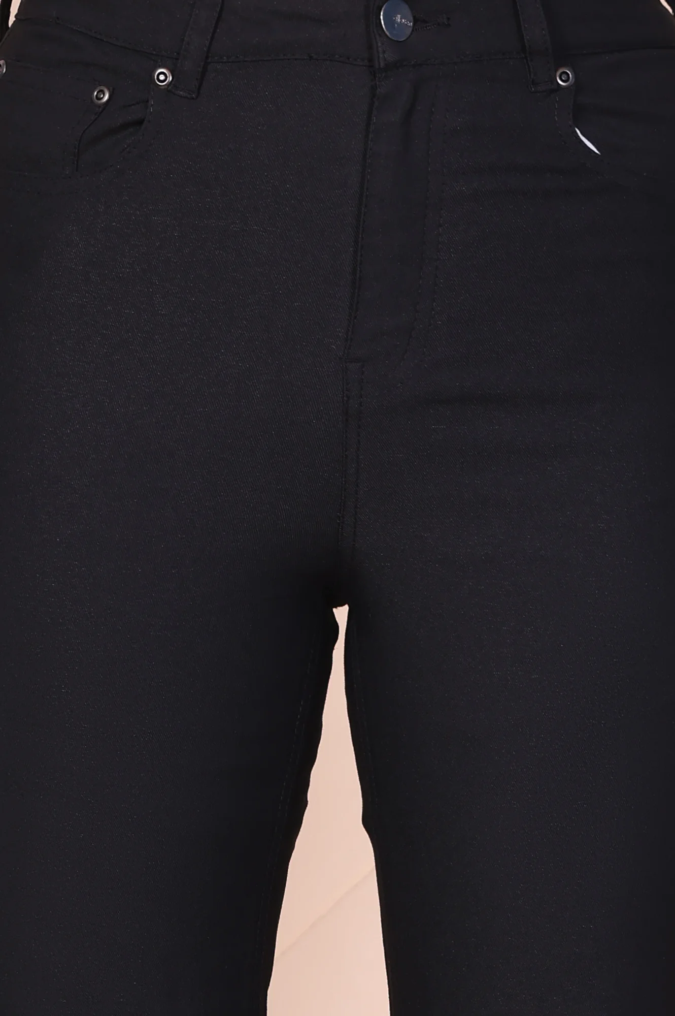 Elleven Women's Black Solid Denim Lycra High Rise Flared Jeans - Image 6