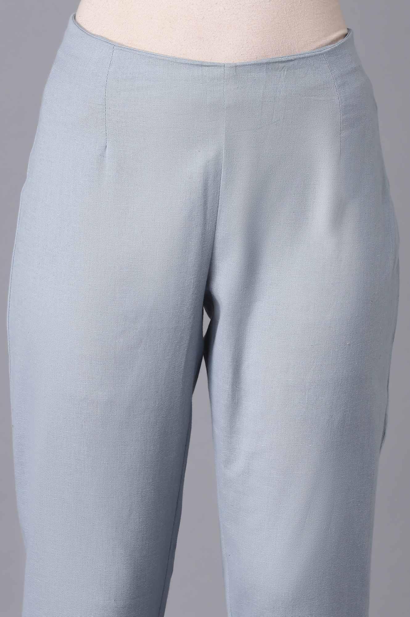Blue Chambray Slim Pants - Image 6