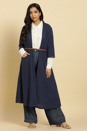 Blue Cotton Yarn Dyed Western Jacket - Image 2