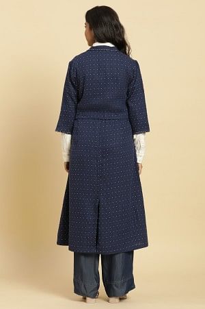 Blue Cotton Yarn Dyed Western Jacket - Image 4