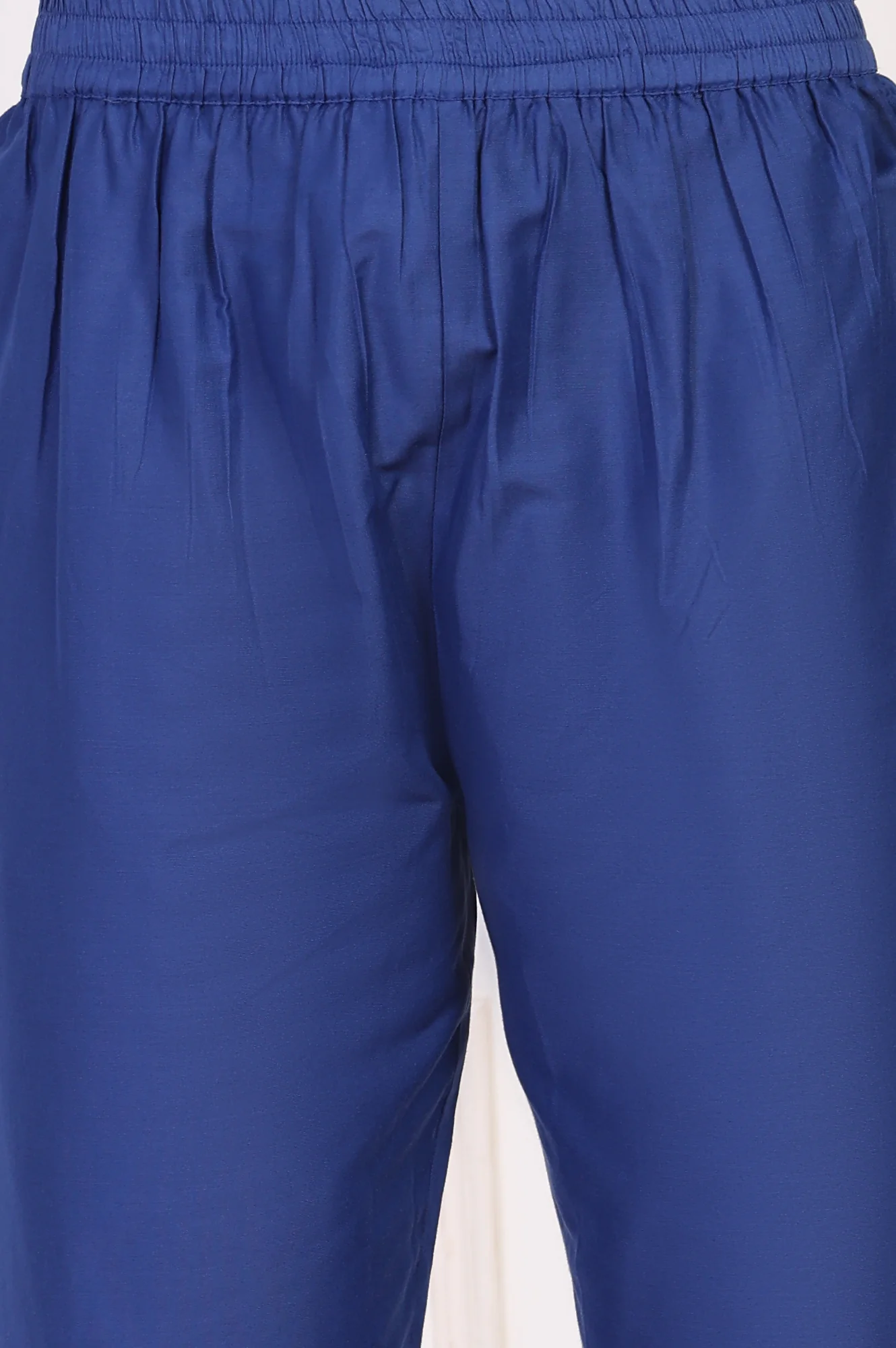 Blue Embroidered A-Line Organza Kurta with Straight Pant and Dupatta Set - Image 8
