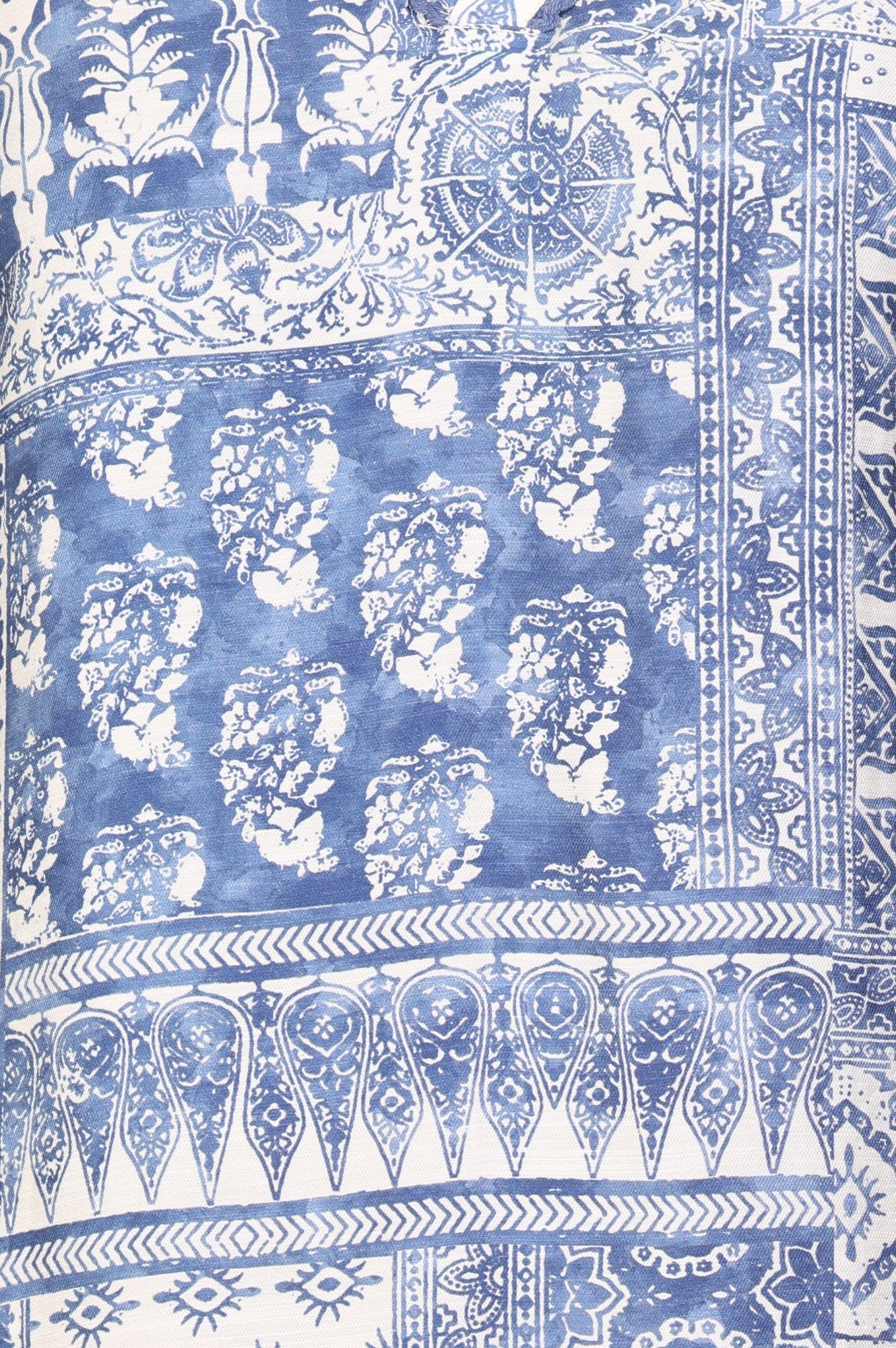 Blue Ethnic Motifs Printed Straight Kurta - Image 3