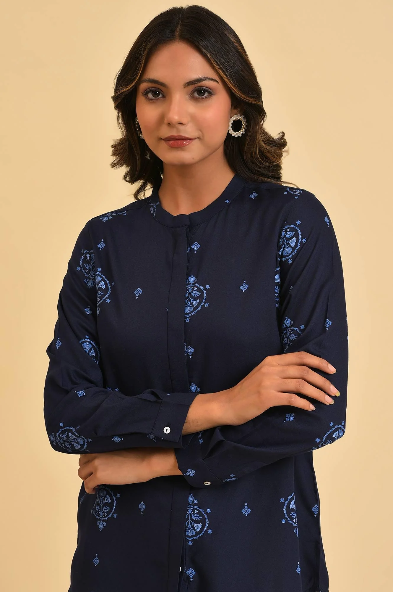 Blue Floral Printed Summer Top - Image 7