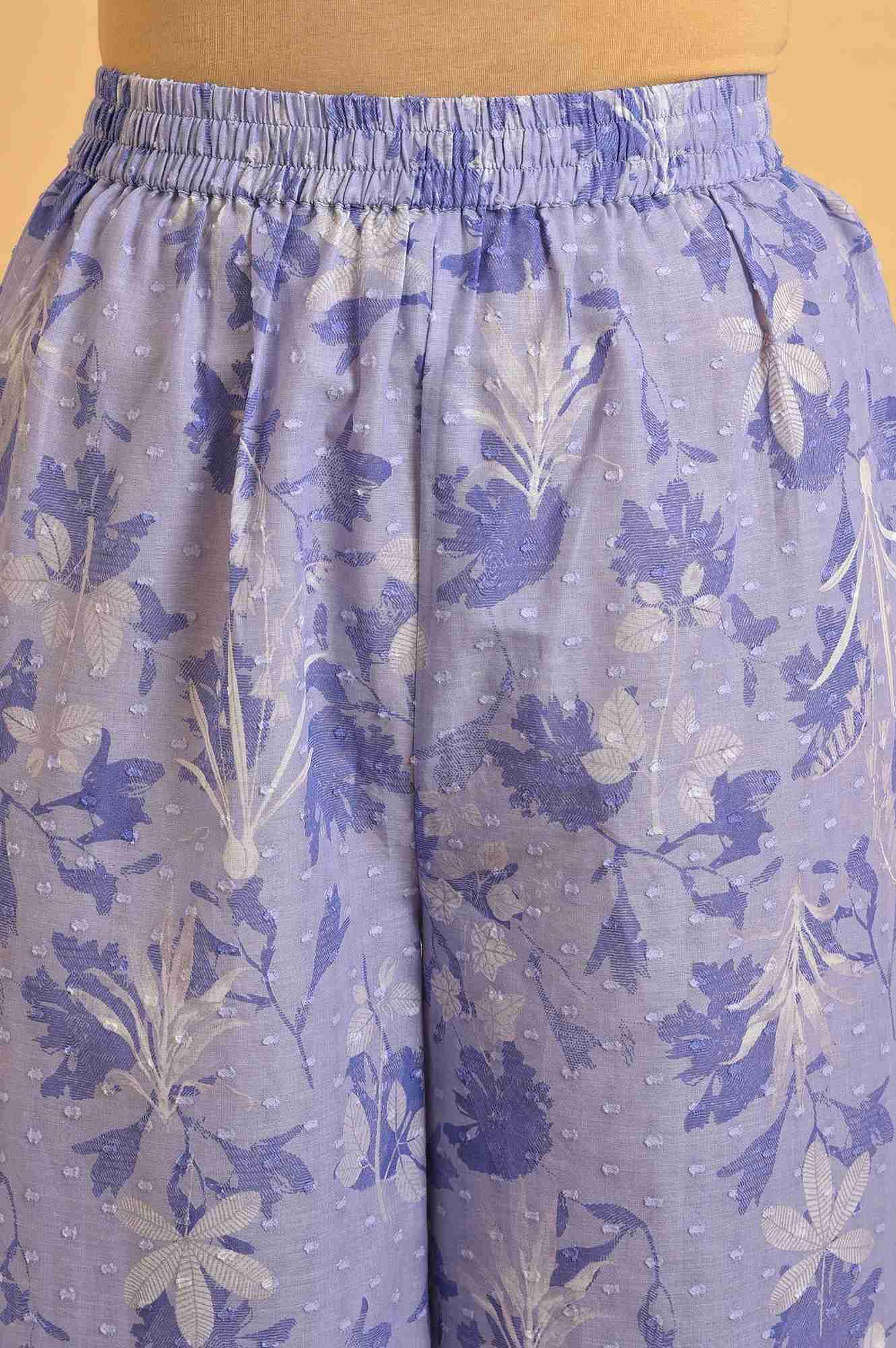 Blue Floral Printed Women Co-Ord Set - Image 6
