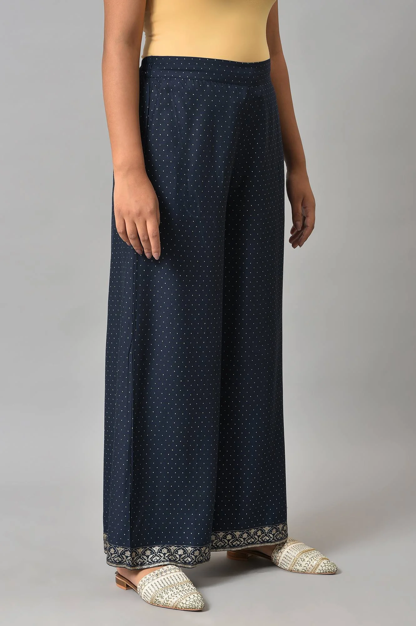 Blue Pure Cotton Straight Kurta and Parallel Pant Set - Image 5