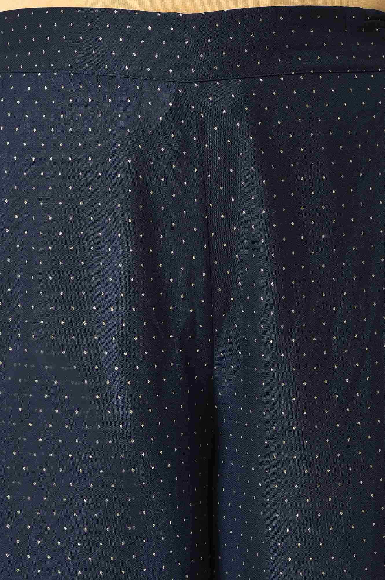 Blue Pure Cotton Straight Kurta and Parallel Pant Set - Image 6