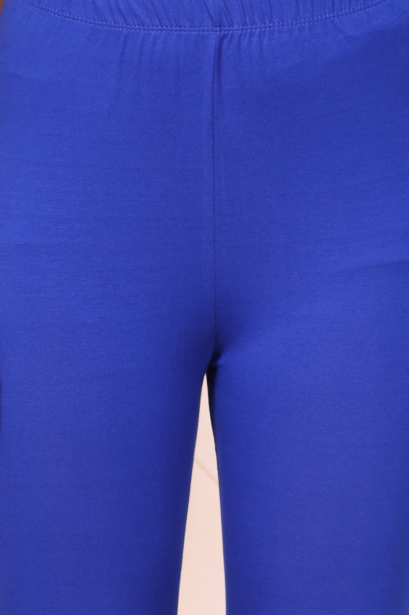 Elleven Women's Blue Solid Ankle-Length Cotton Leggings - Image 6