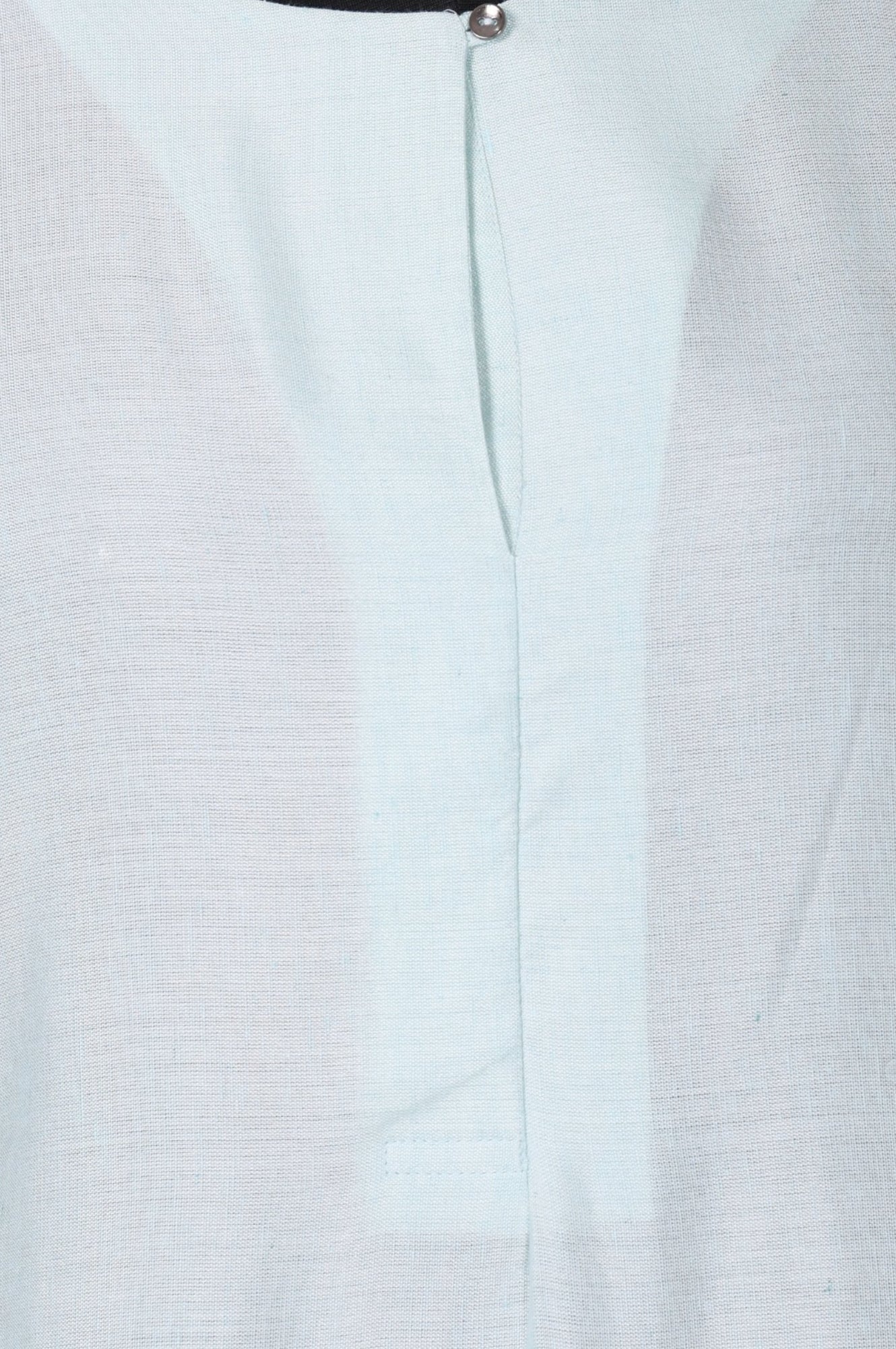 Blue Solid Rayon Straight Kurta - Image 2
