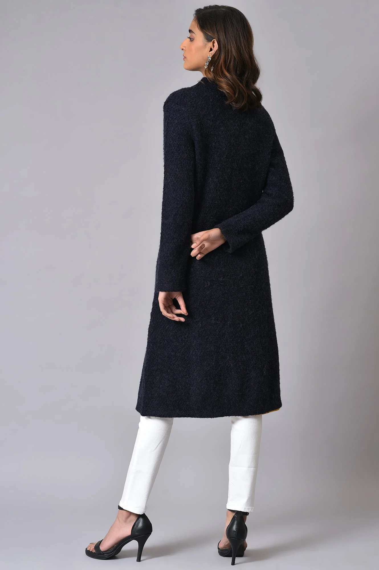 Blue Winter Women Cardigan - Image 2