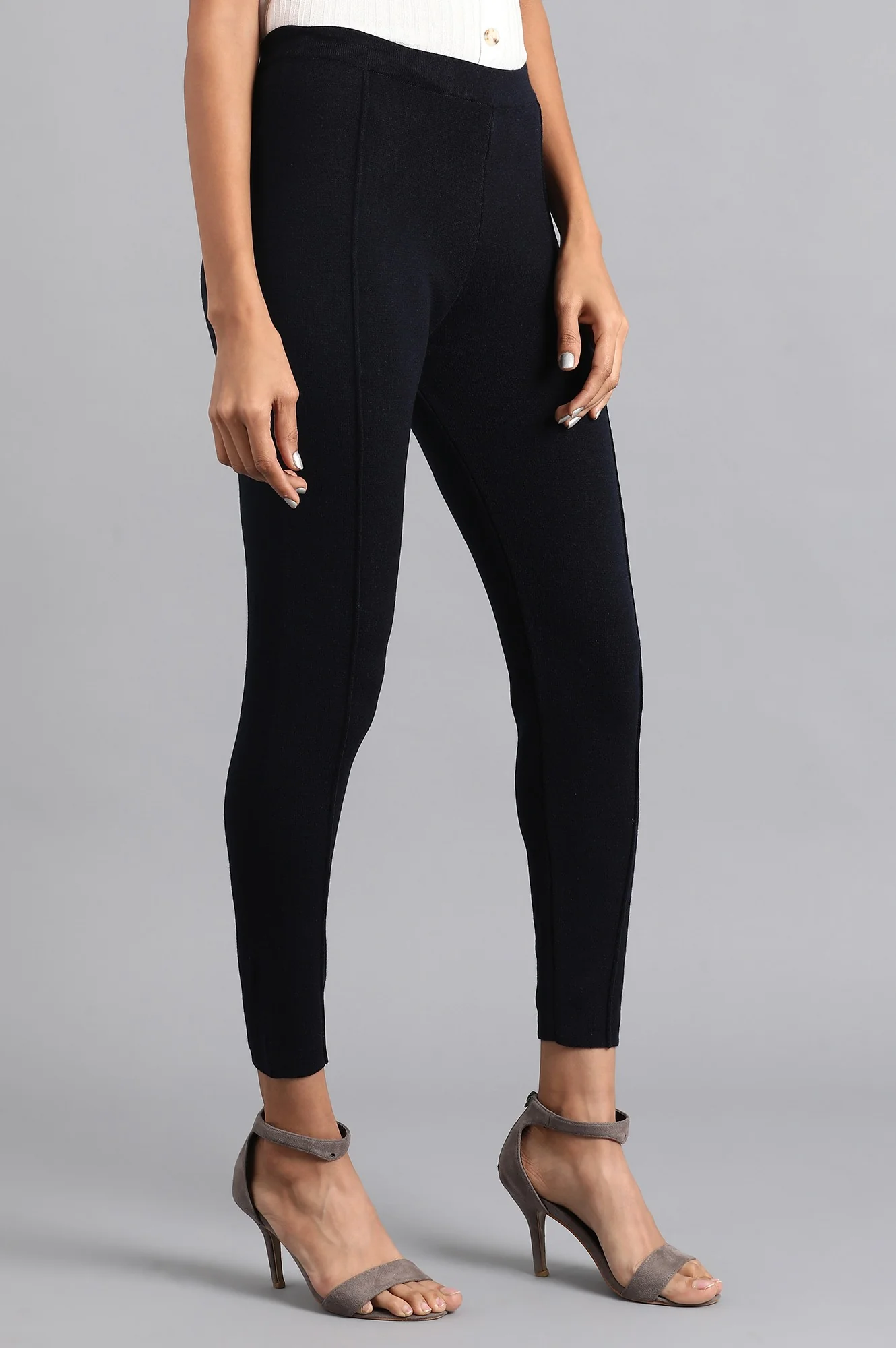 Blue Woollen Tights - Image 4