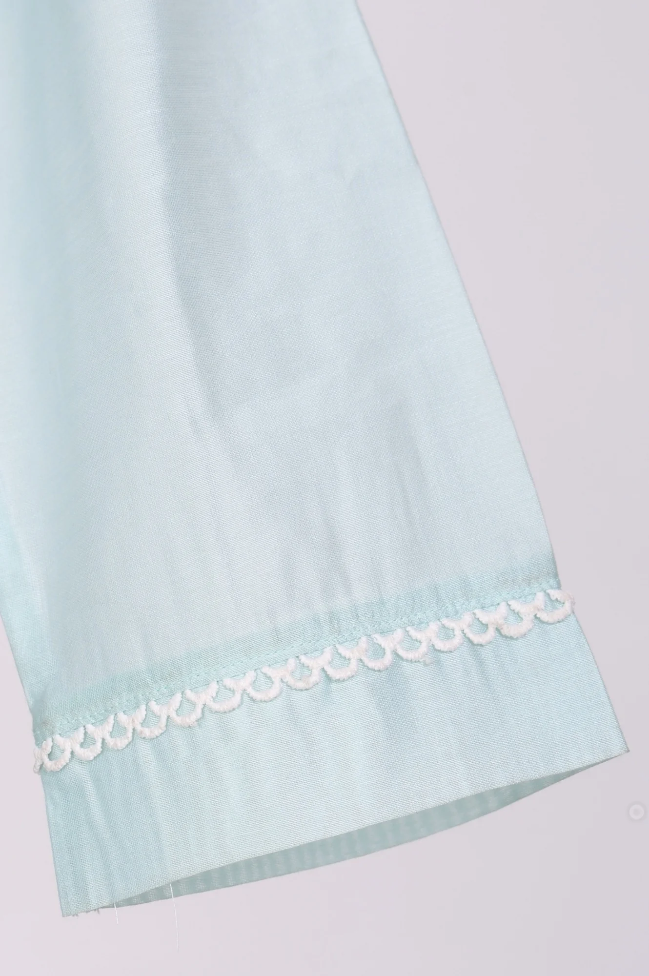 Blue Yarn Dyed Chikankari Embroidered Straight Kurta - Image 7