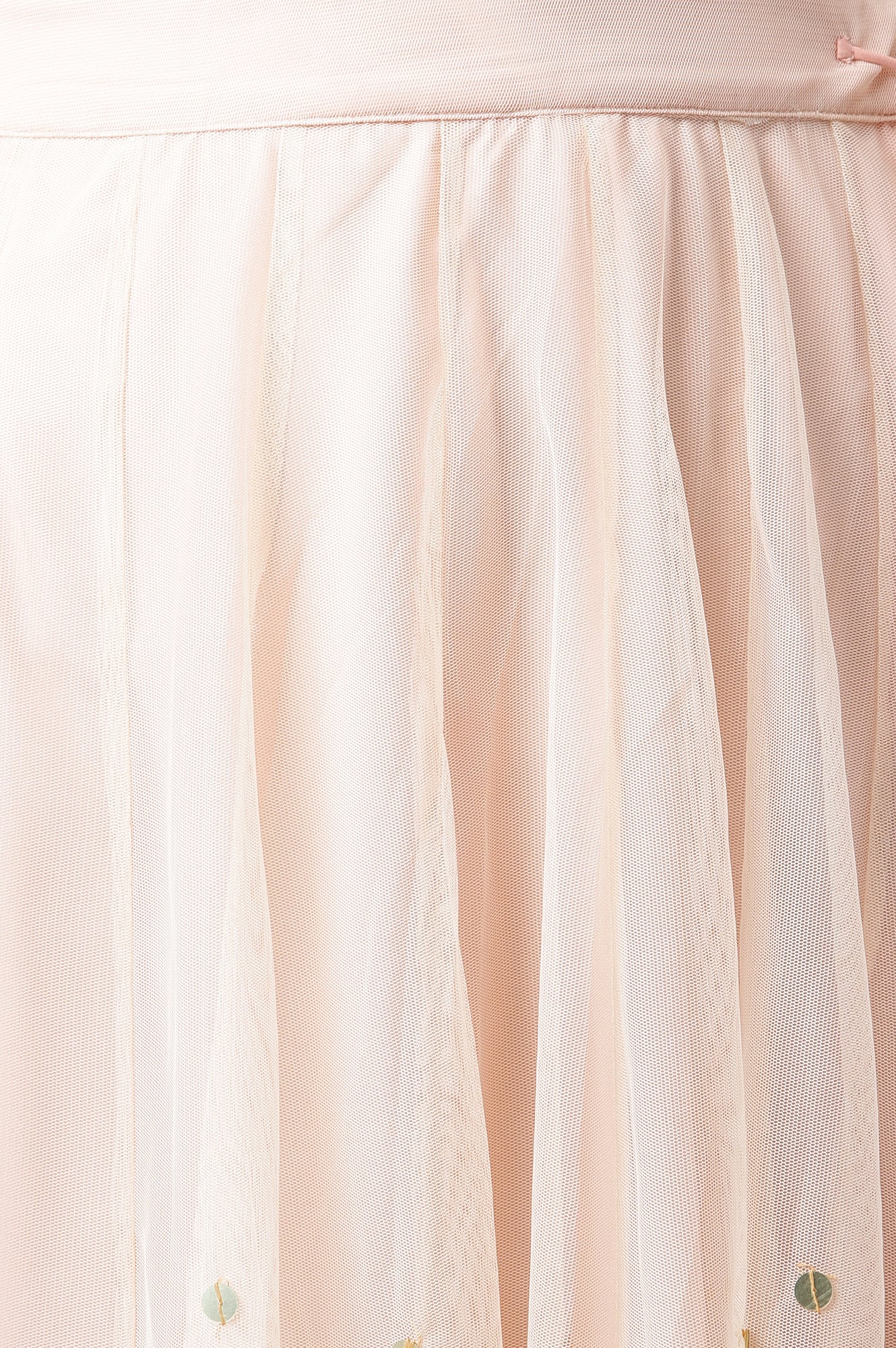 Blush Pink Mesh Flared Skirt - Image 8