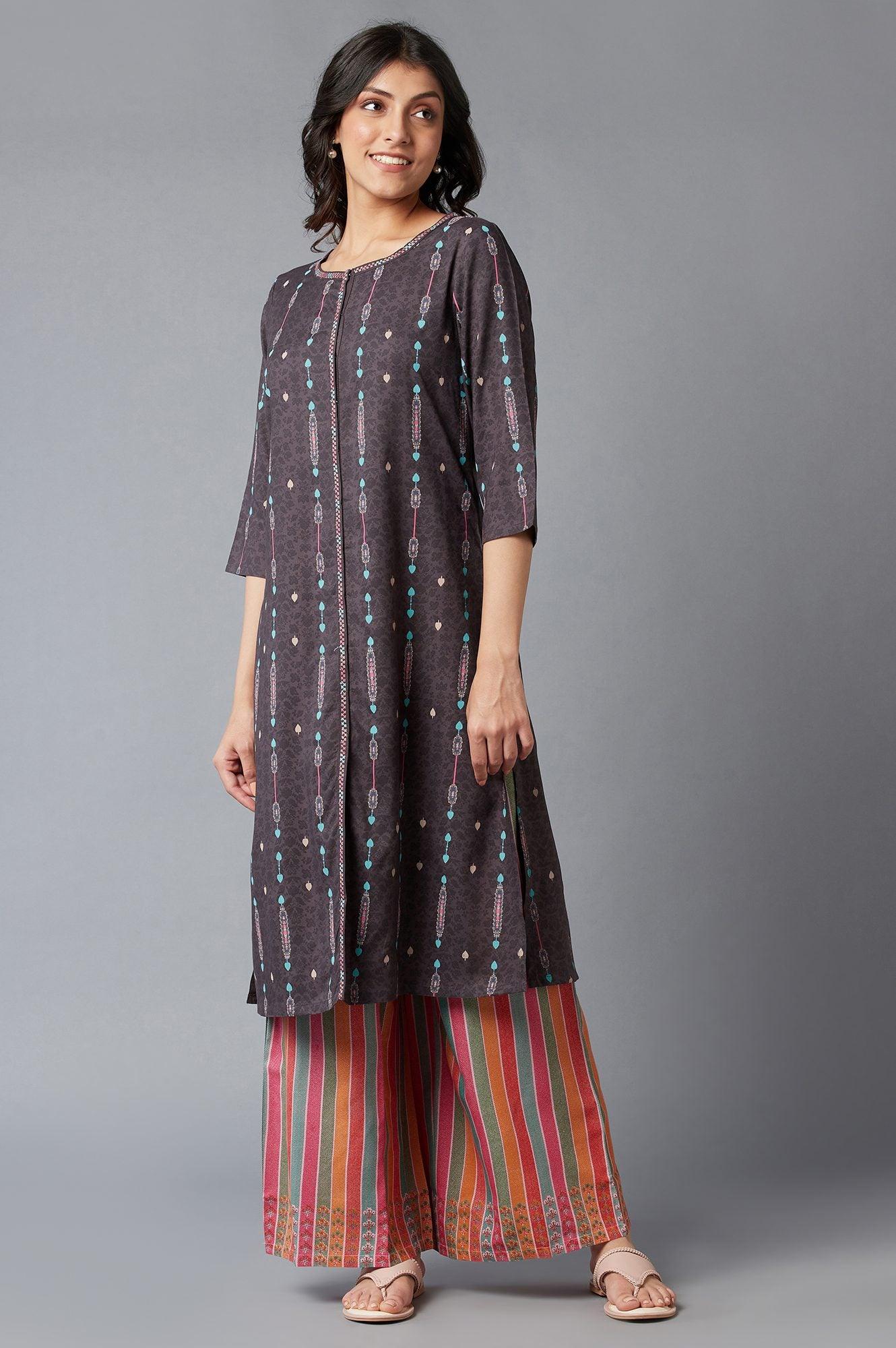 Bright Multicoloured Stripe Printed Parallel Pants - Image 5