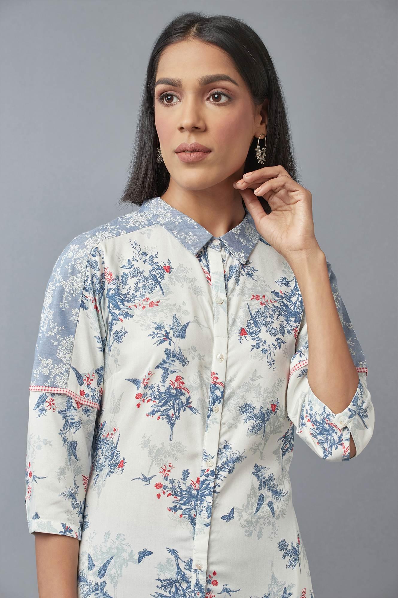 Bright White Printed Dress - Image 5