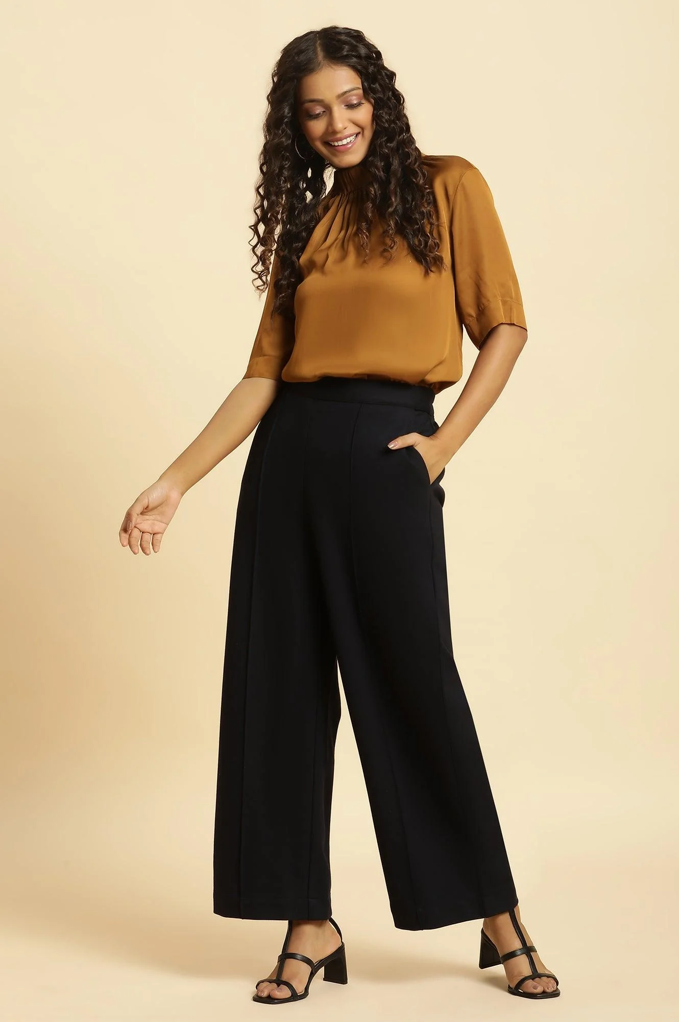Brown Satin Western Top - Image 5