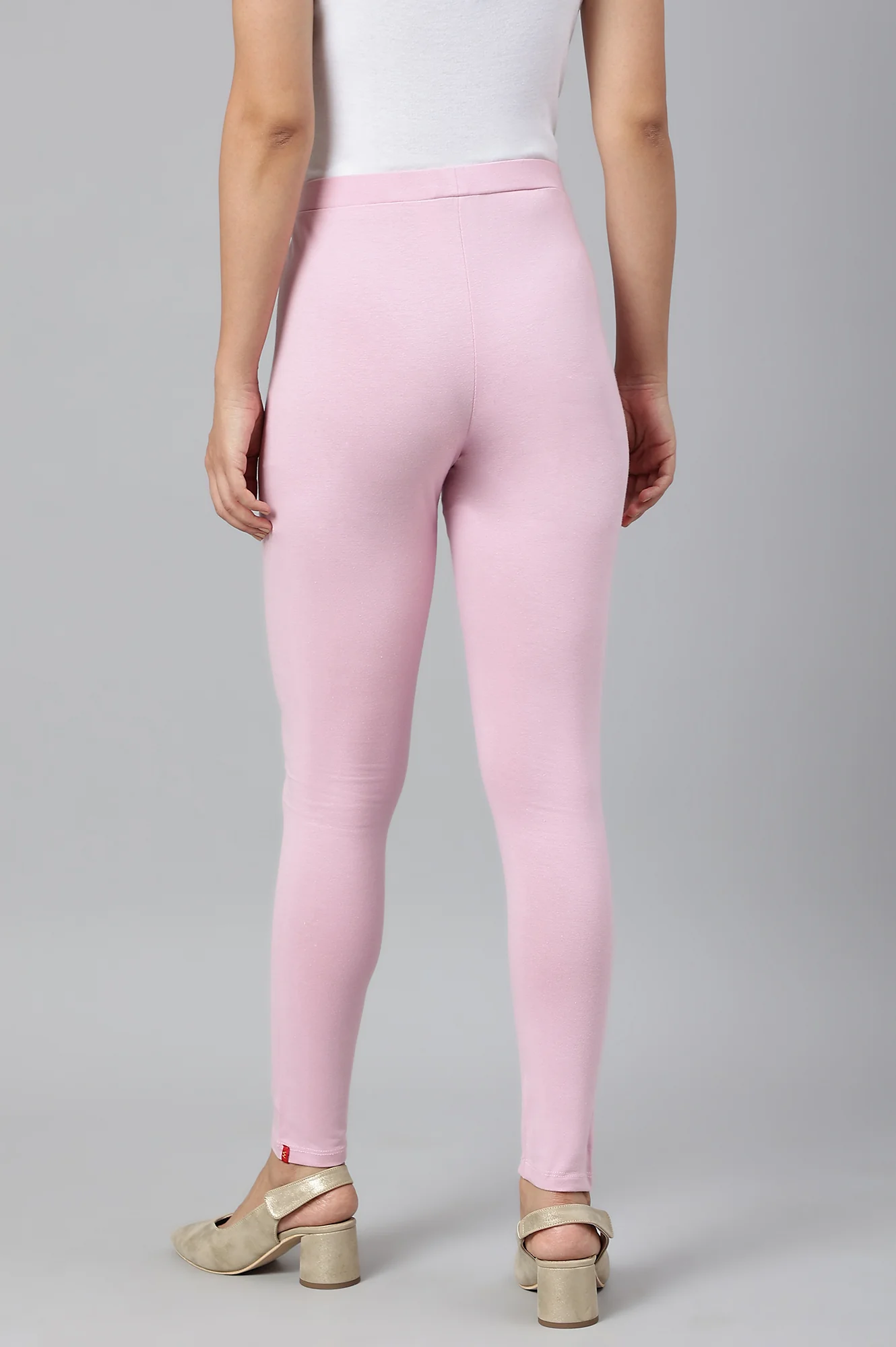 Cameo Pink Solid Knitted Women Tights - Image 4
