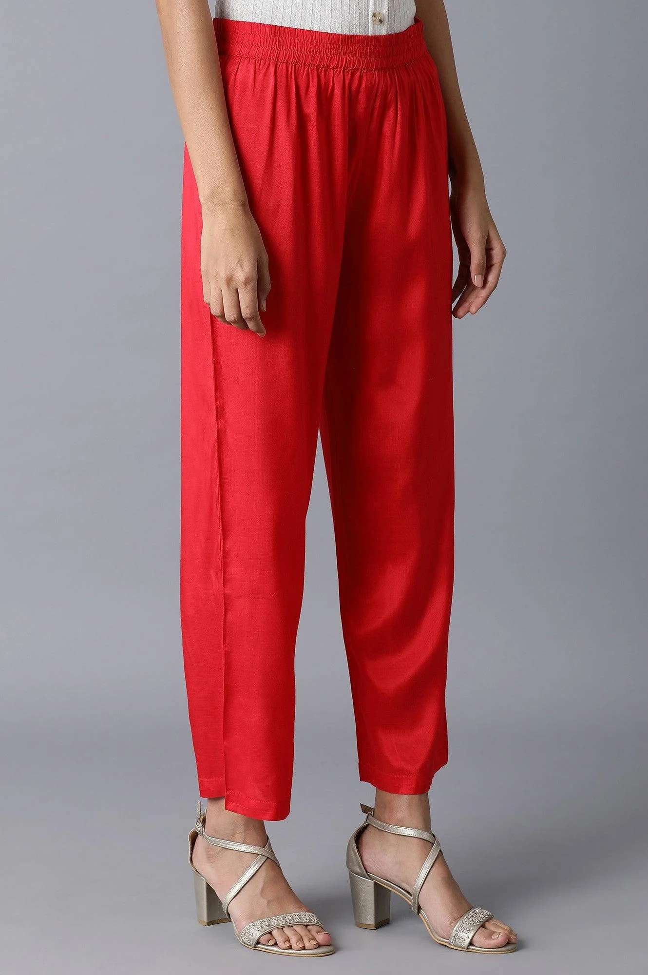 Coral Red Parallel Pants - Image 4