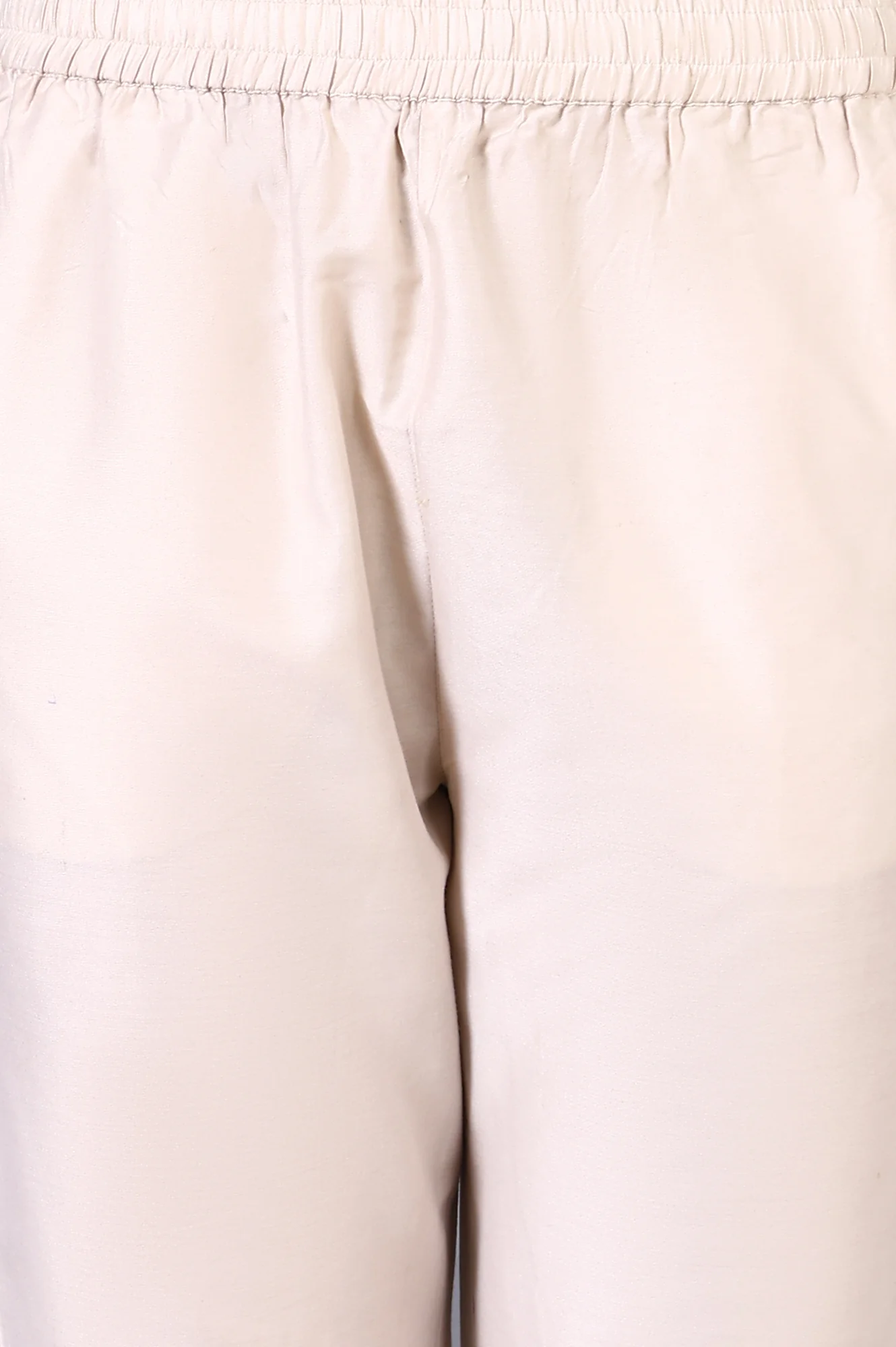 Cream Mirror Embroidered Chanderi Straight Kurta, Pants and Dupatta Set - Image 8