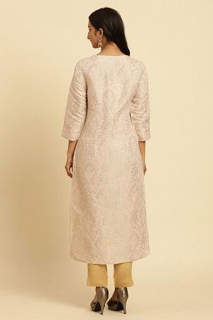 Creame Rayon Dobby Embellished Festive Kurta - Image 4