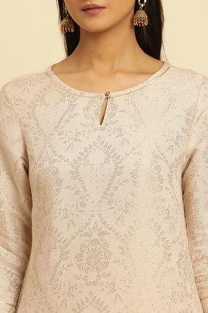 Creame Rayon Dobby Embellished Festive Kurta - Image 6