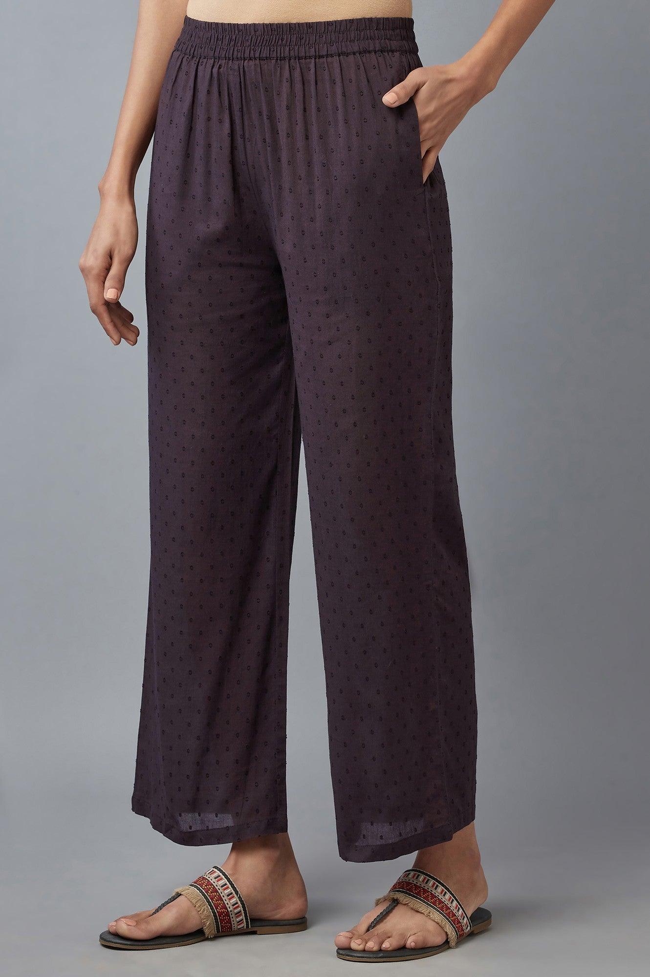 Dark Brown Fully Elastication Parallel Pants - Image 3