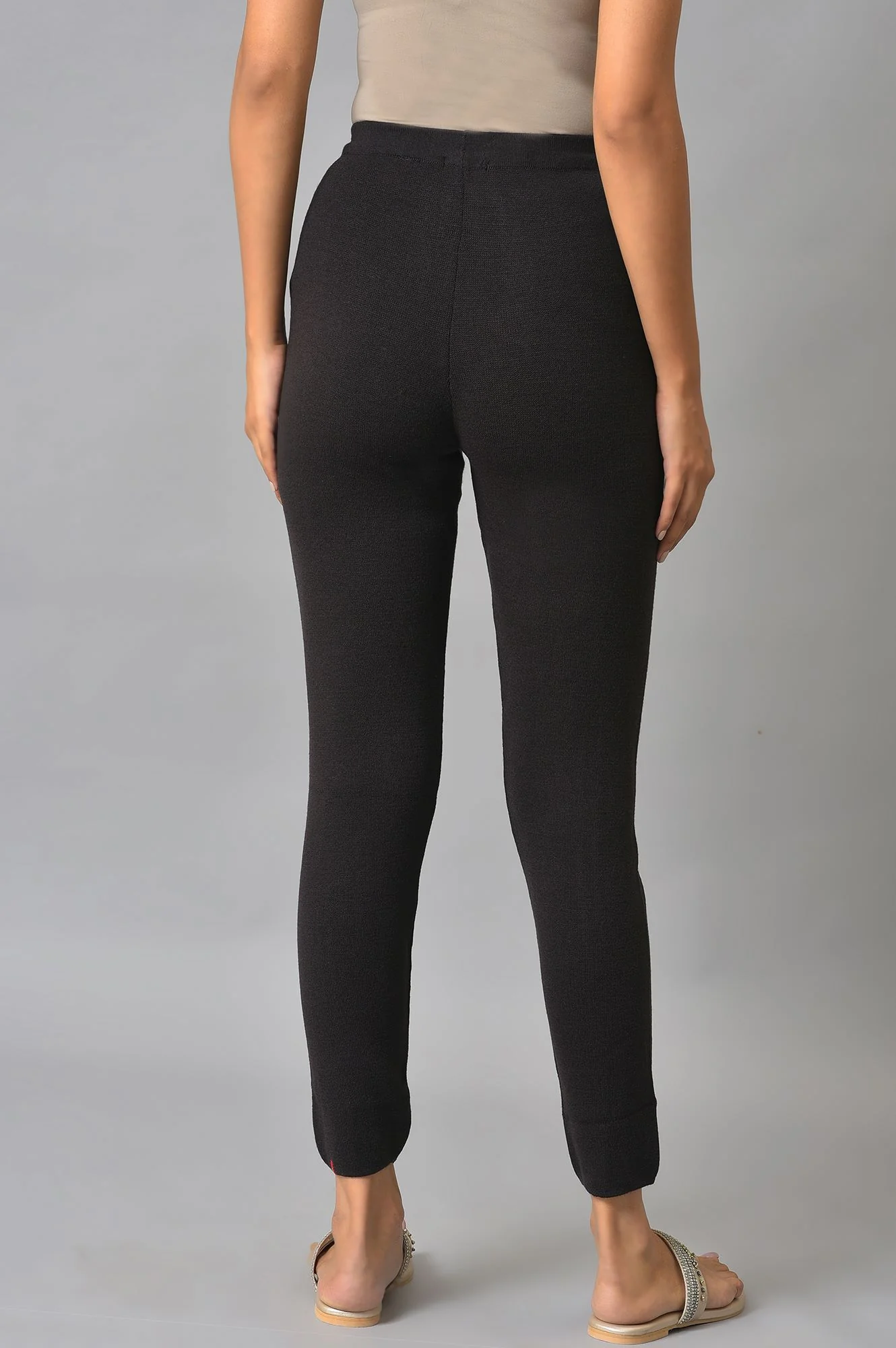 Dark Brown Knitted Winter Tights - Image 2