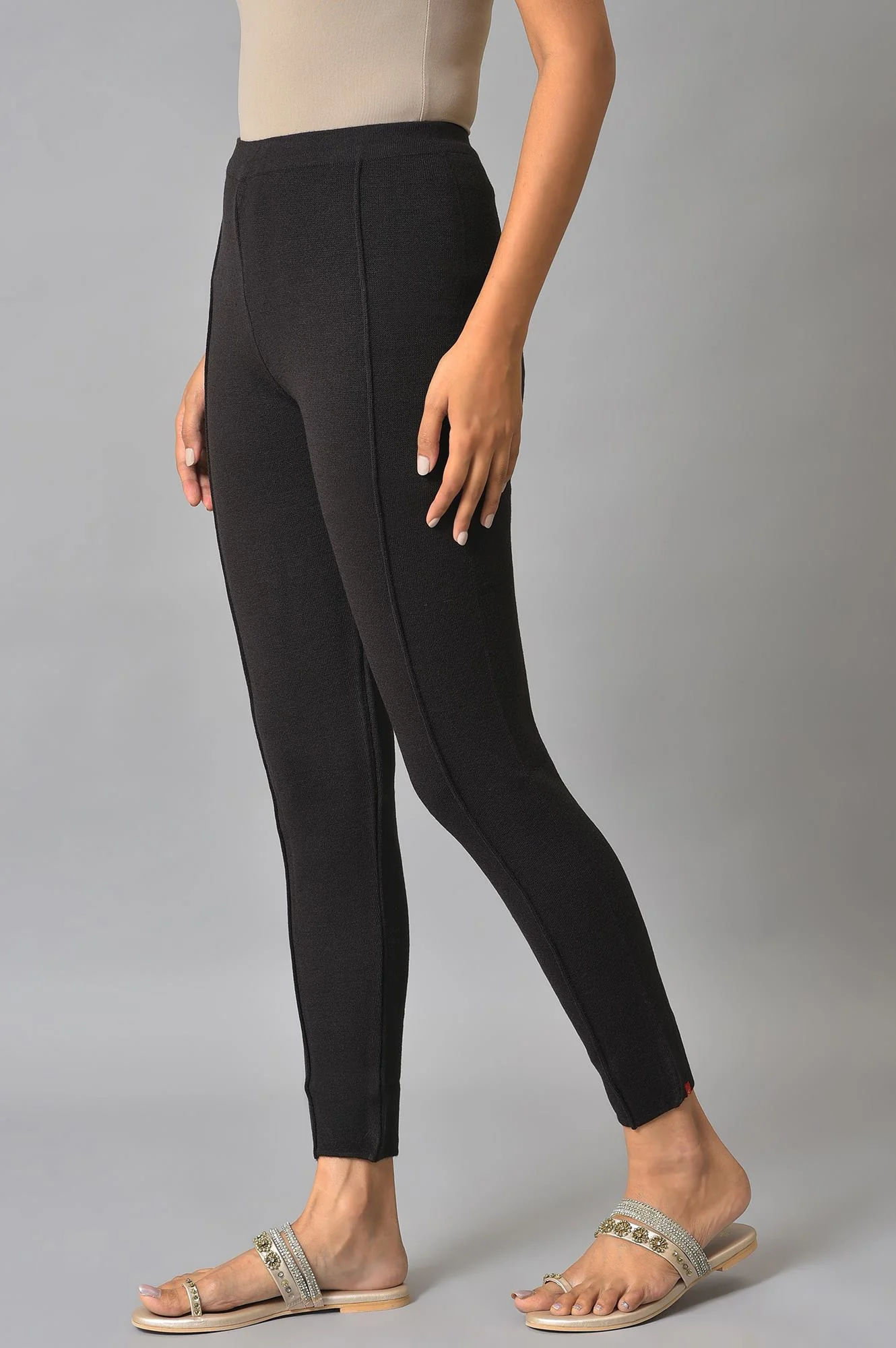 Dark Brown Knitted Winter Tights - Image 3