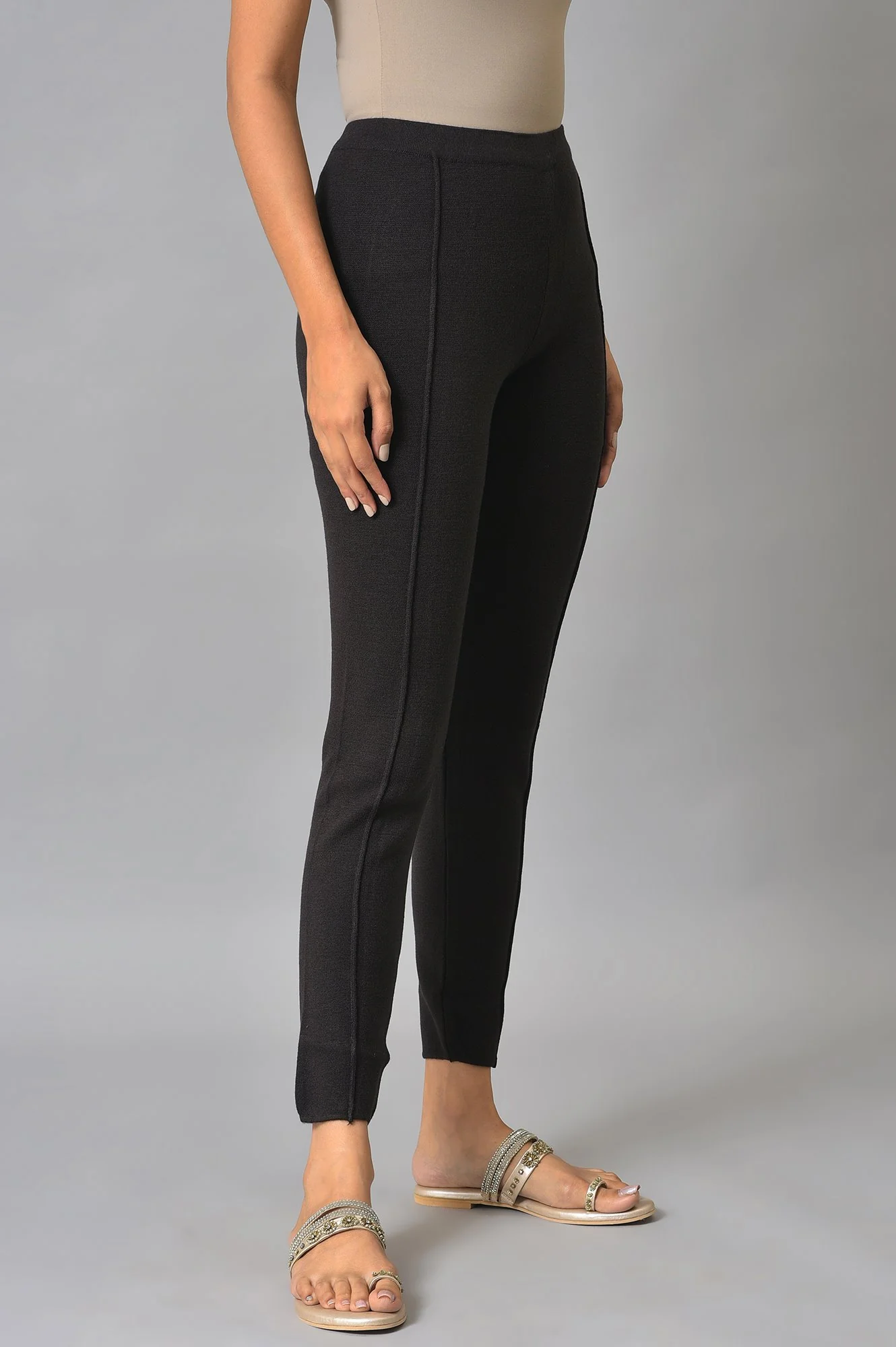 Dark Brown Knitted Winter Tights - Image 4