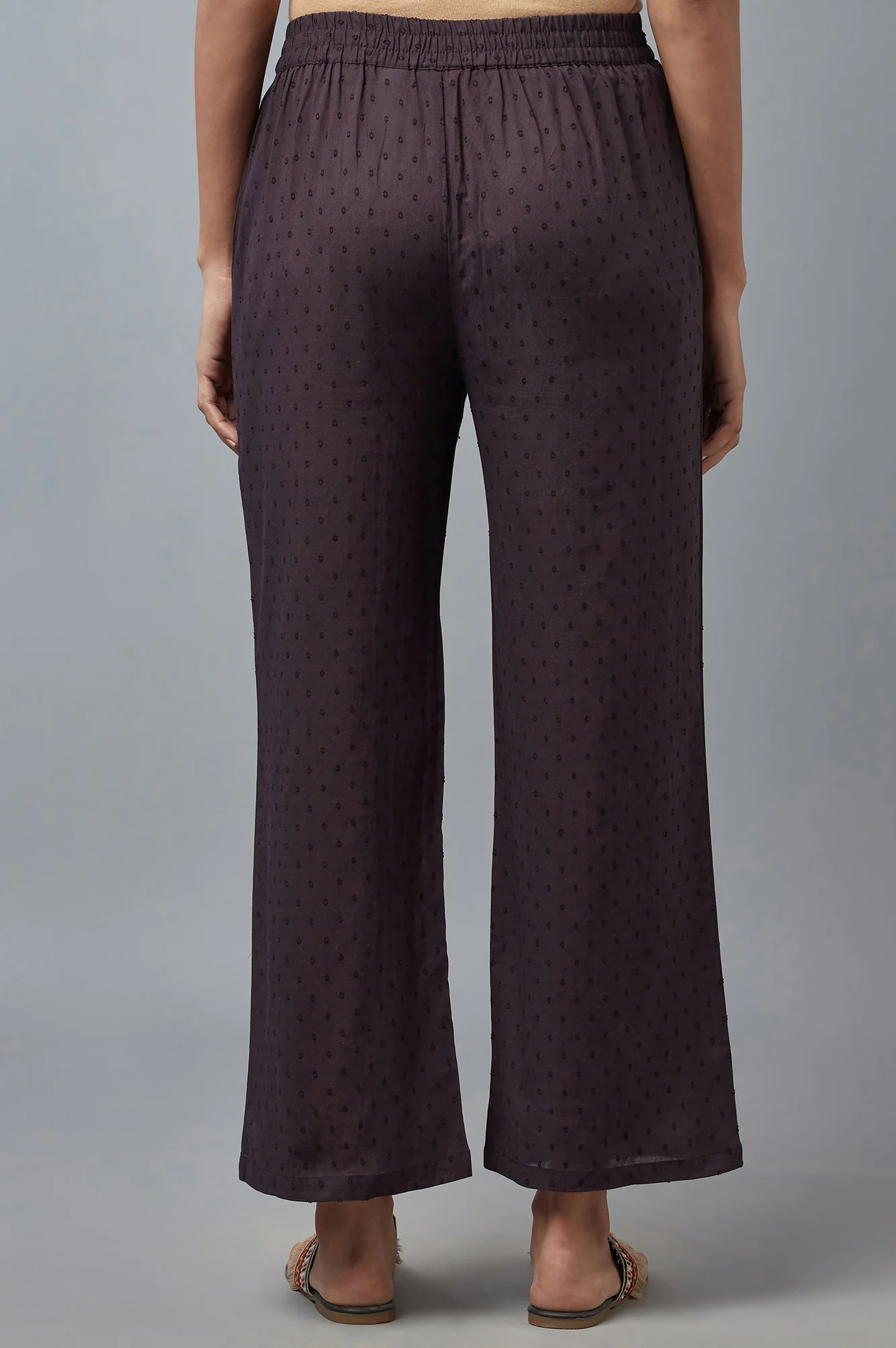 Dark Brown Printed Coins Rayon A-Line Kurta and Parallel Pant Set - Image 6