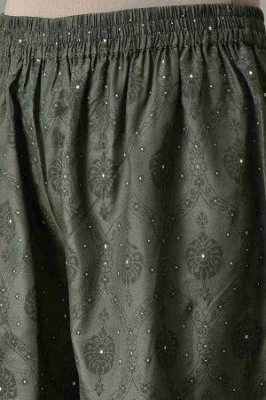 Dark Purple Velvet kurta With Grey Sharara And Dupatta - Image 7