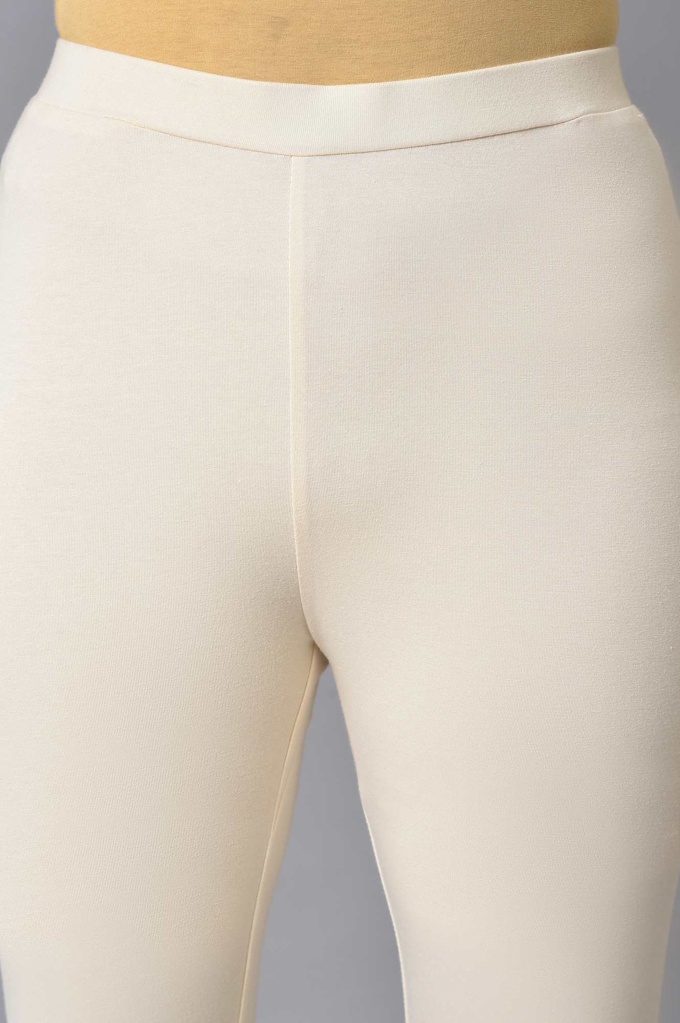 Ecru Beige Coloured Tights - Image 6