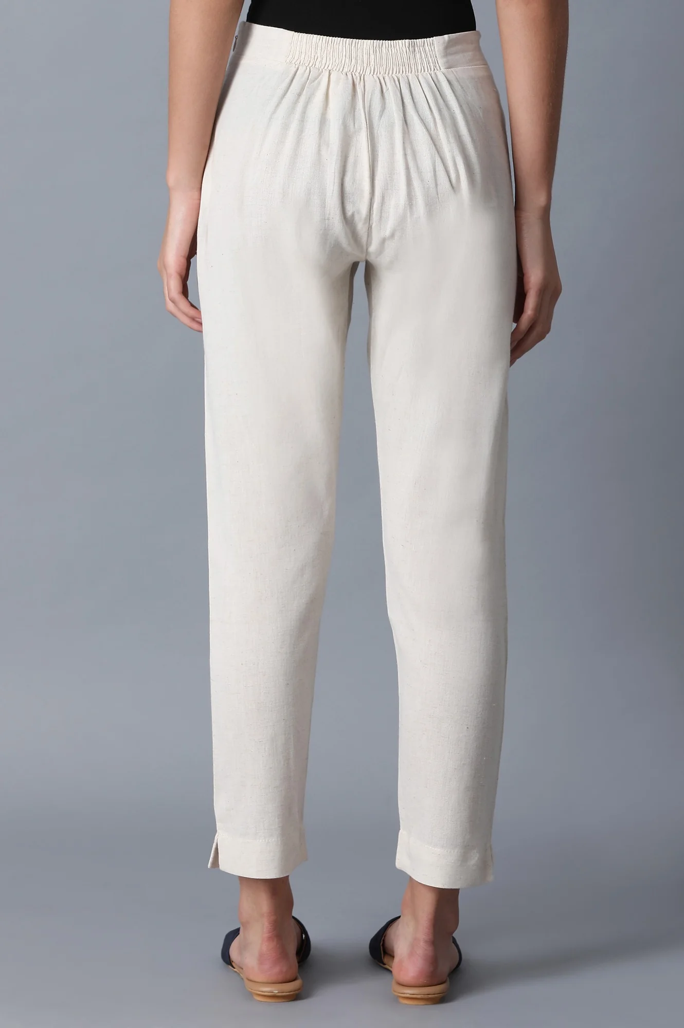 Ecru Fitted Pants - Image 2