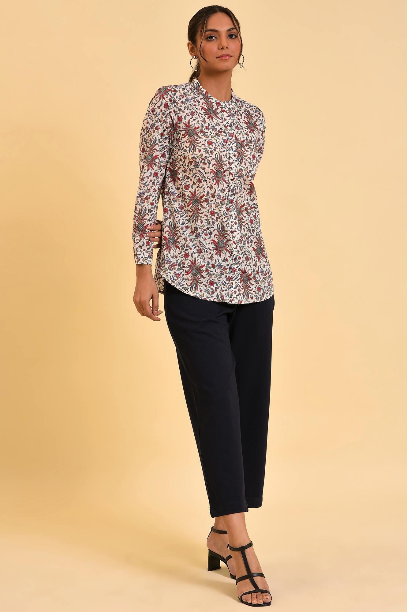 Ecru Floral Printed Top - Image 5