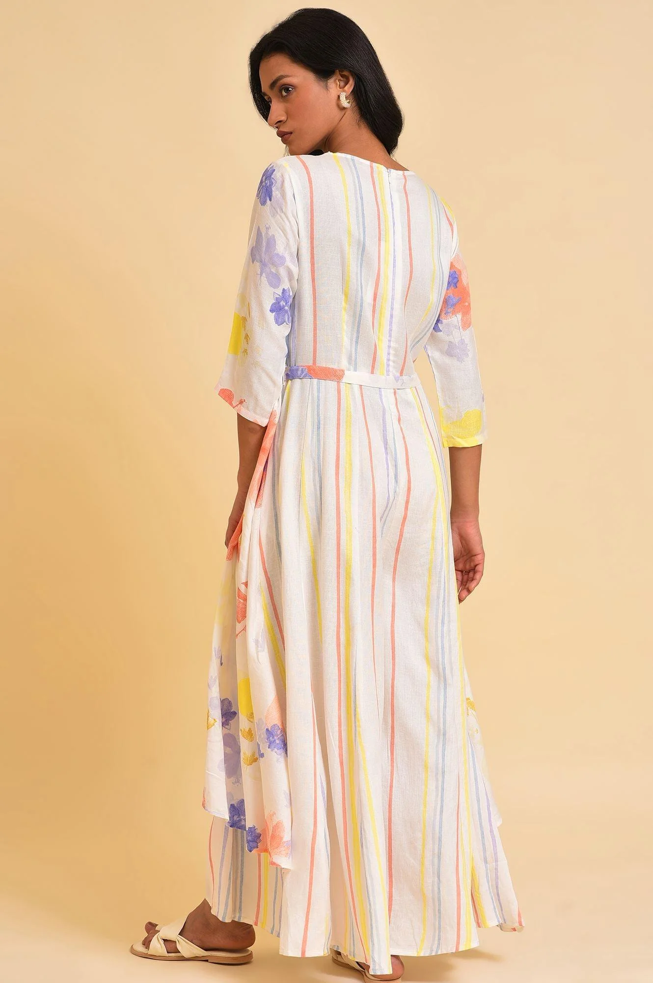 Ecru Print Mix Jumpsuit - Image 2