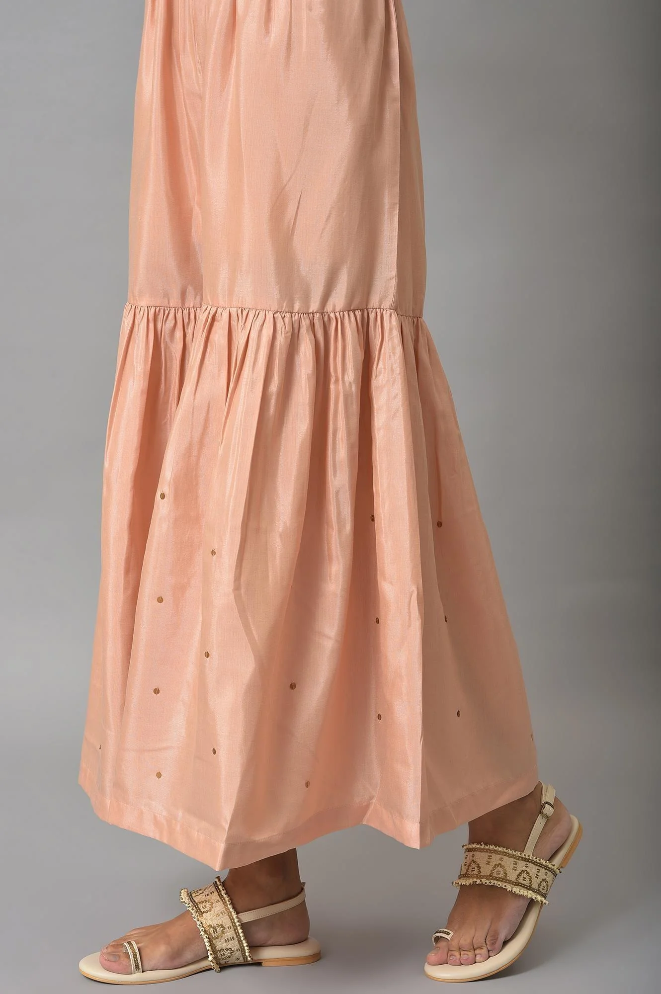 Ecru Short kurta And Pink Sharara With Dupatta Festive Set - Image 8