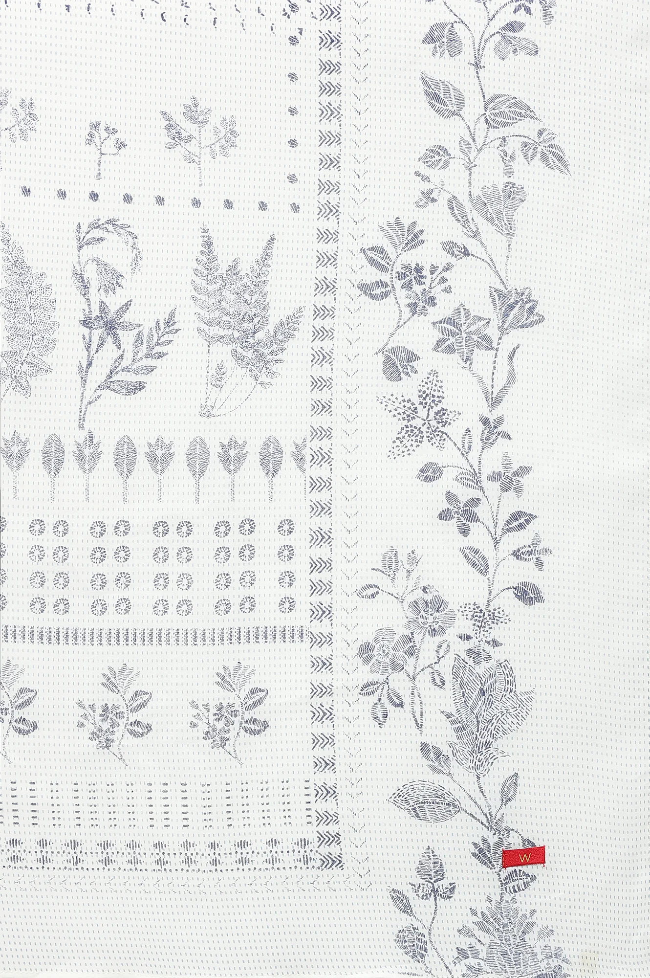 Ecru Voile Printed Dupatta - Image 4